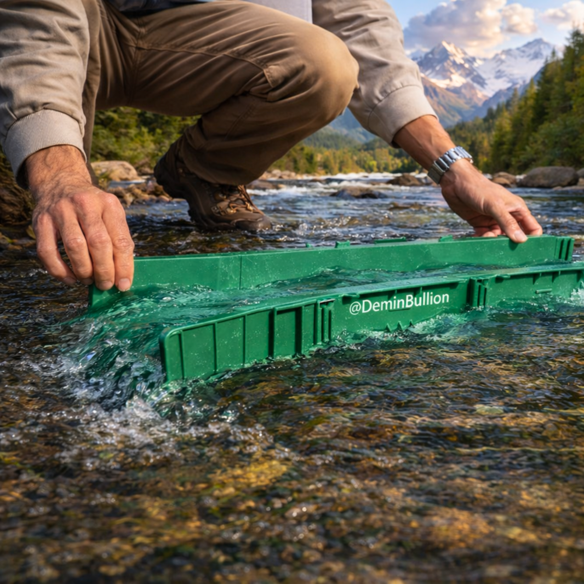 Backpack-ready gold prospecting kit with compact nesting components