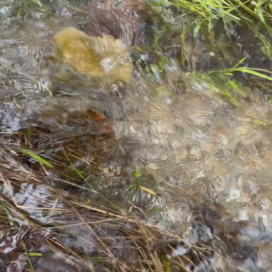 Gold and gemstone paydirt starter kit displayed with green pan and tools